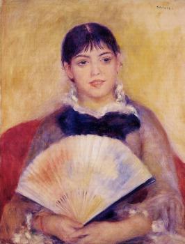 皮埃爾 奧古斯特 雷諾阿 Girl with a Fan, Alphonsine Fournaise 皮埃爾 奧古斯特 雷諾阿 Girl with a Fan, Alphonsine Fournaise